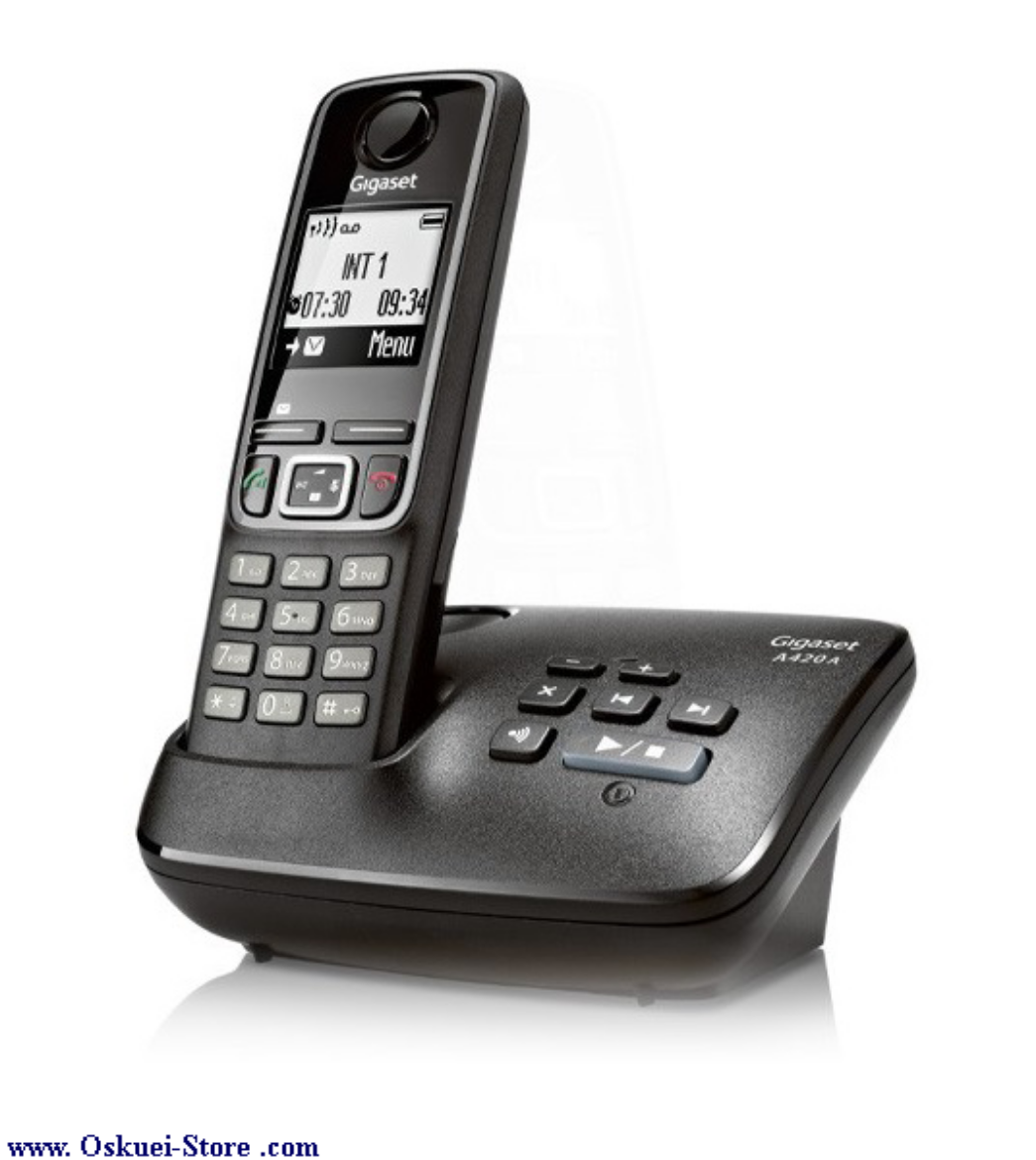 Gigaset A420AM Cordless Telephone Black Right