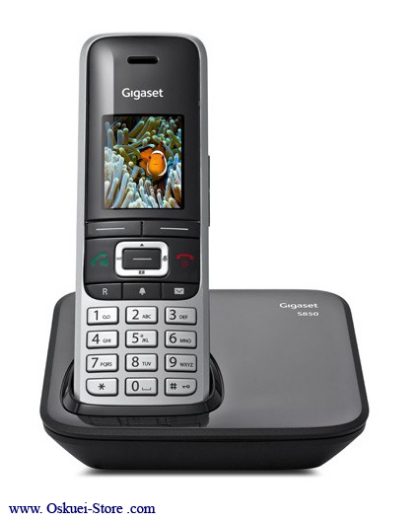Gigaset S850 Cordless Telephone Black Front
