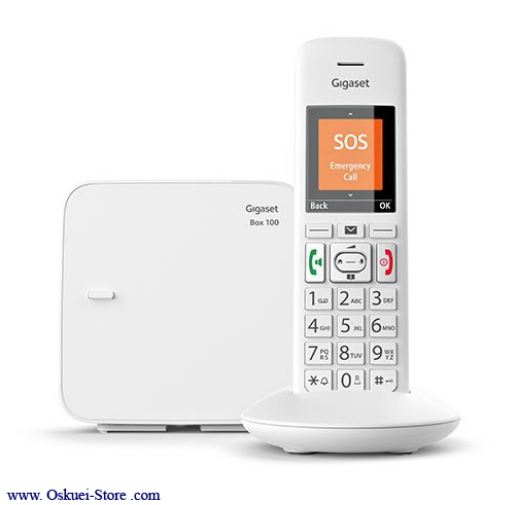 Gigaset E370 Cordless Telephone White Front