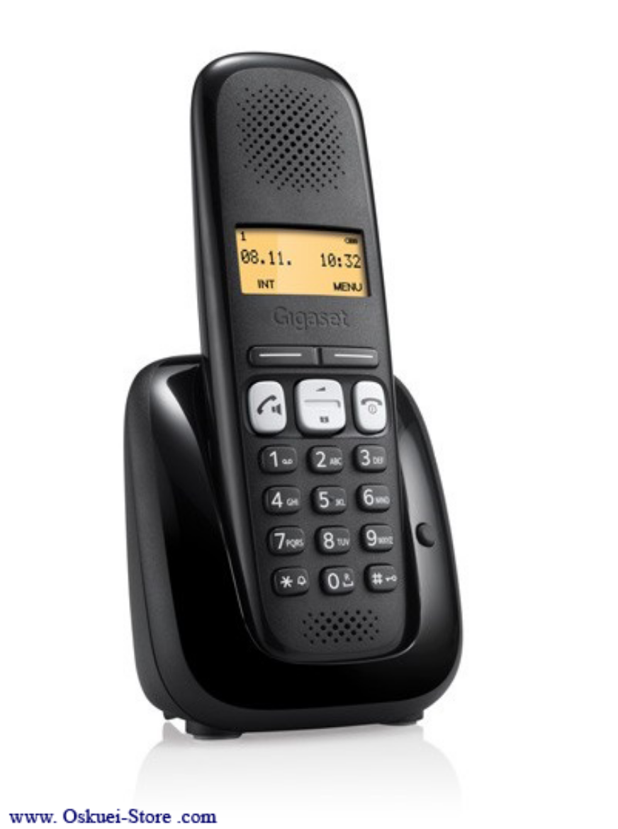 Gigaset A250 Cordless Telephone Black Left