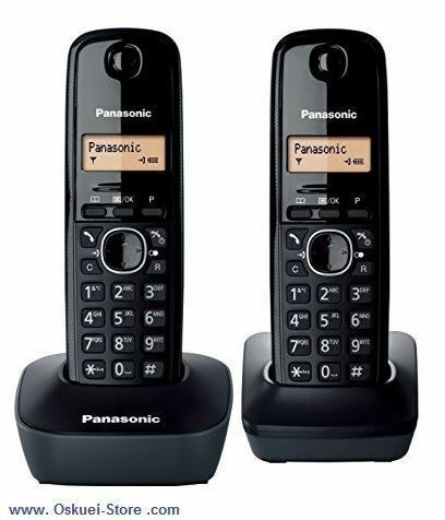 Panasonic KX-TG1612 Dual Cordless Telephones Black