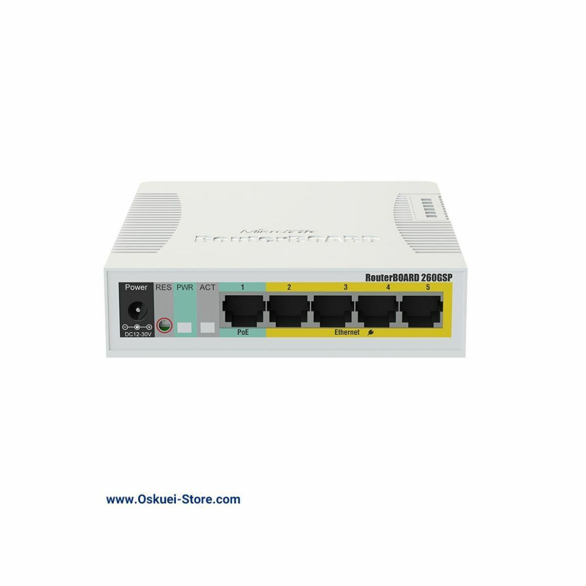 MikroTik CSS106-1G-4P-1S Router Front