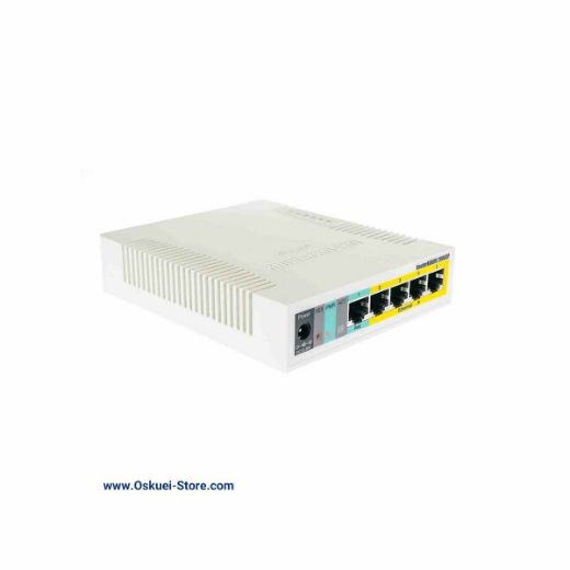 MikroTik CSS106-1G-4P-1S Router Left