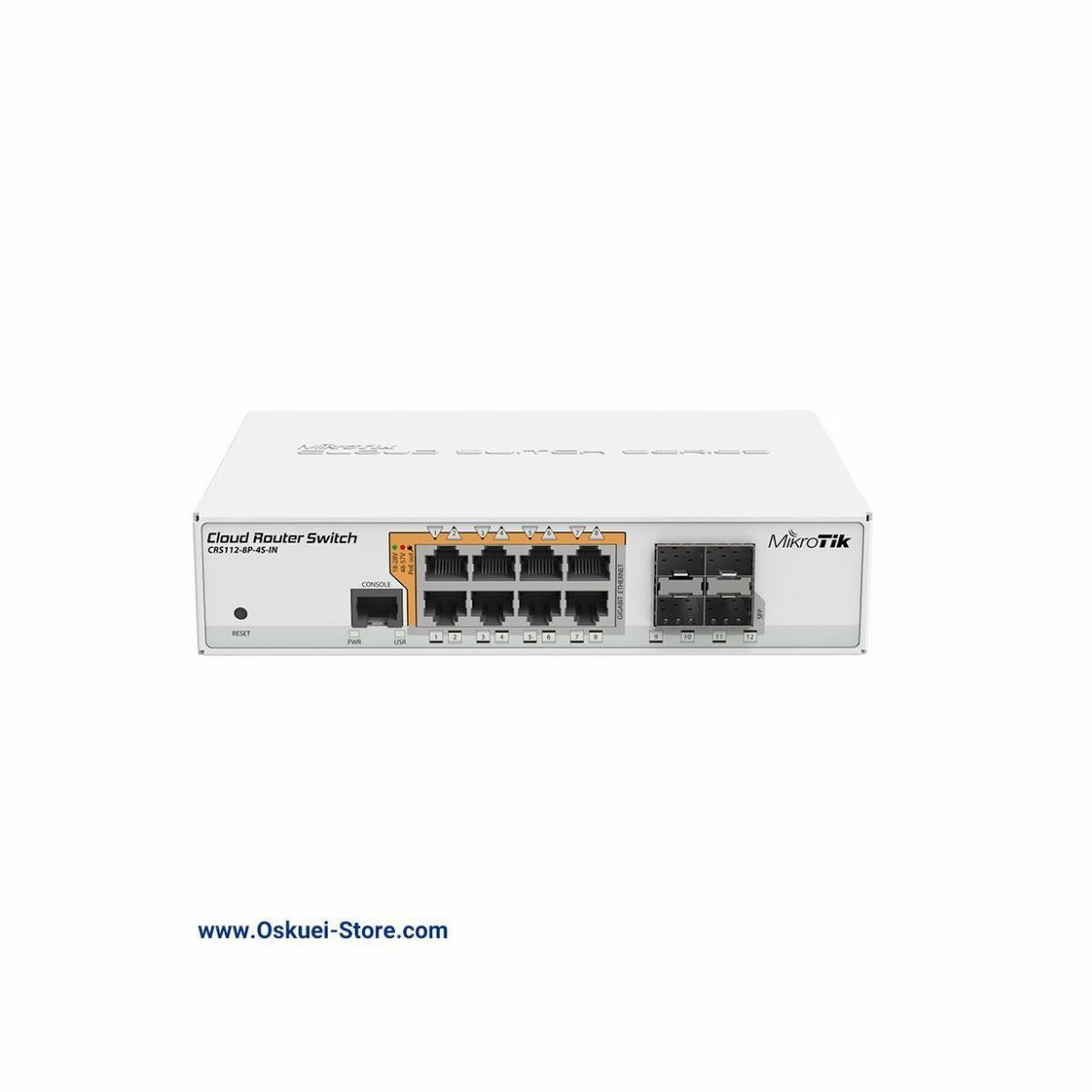 MikroTik CRS112-8P-4S-IN Router Switch Front