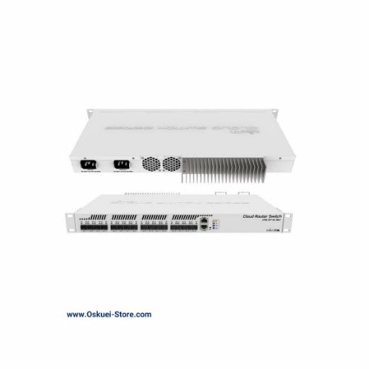 MikroTik CRS317-1G-16S+RM Router Switch Front and Back