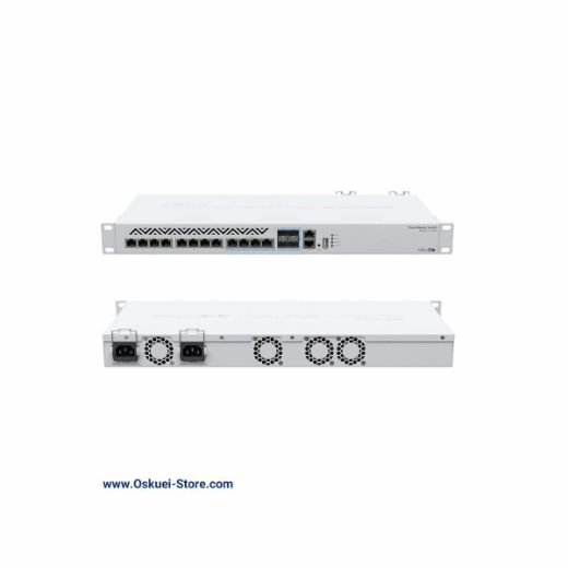 MikroTik CRS312-4C+8XG-RM Router Switch Front and Back