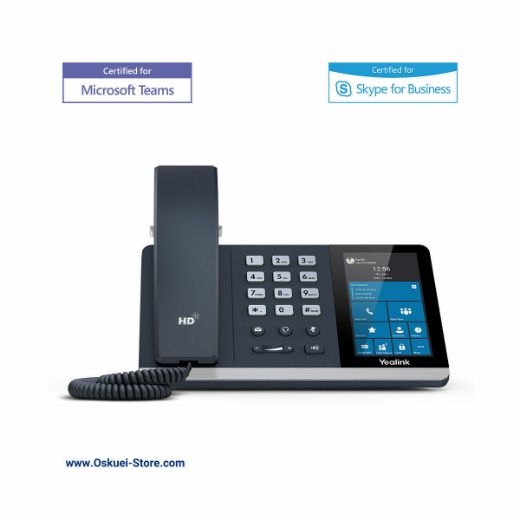 Yealink T55A VoIP SIP Telephone Black Front Three