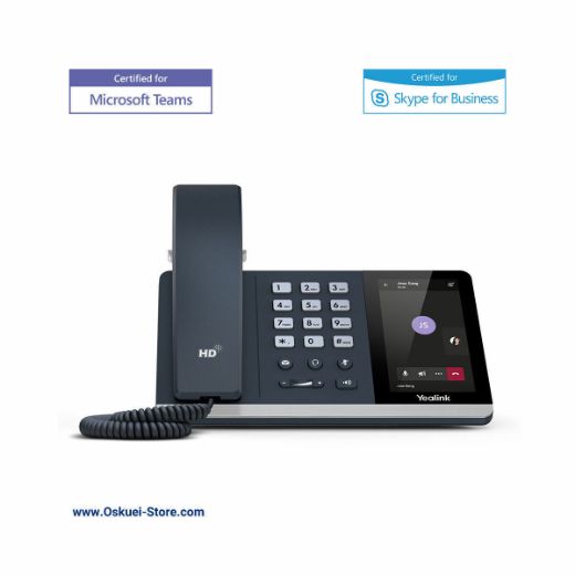 Yealink T55A VoIP SIP Telephone Black Front Two