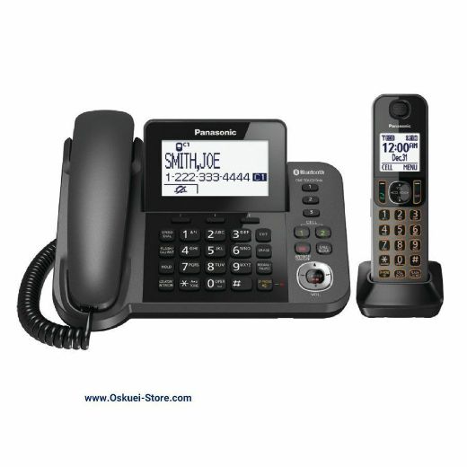 Panasonic KX-TGF380 Cordless Telephone Black Front