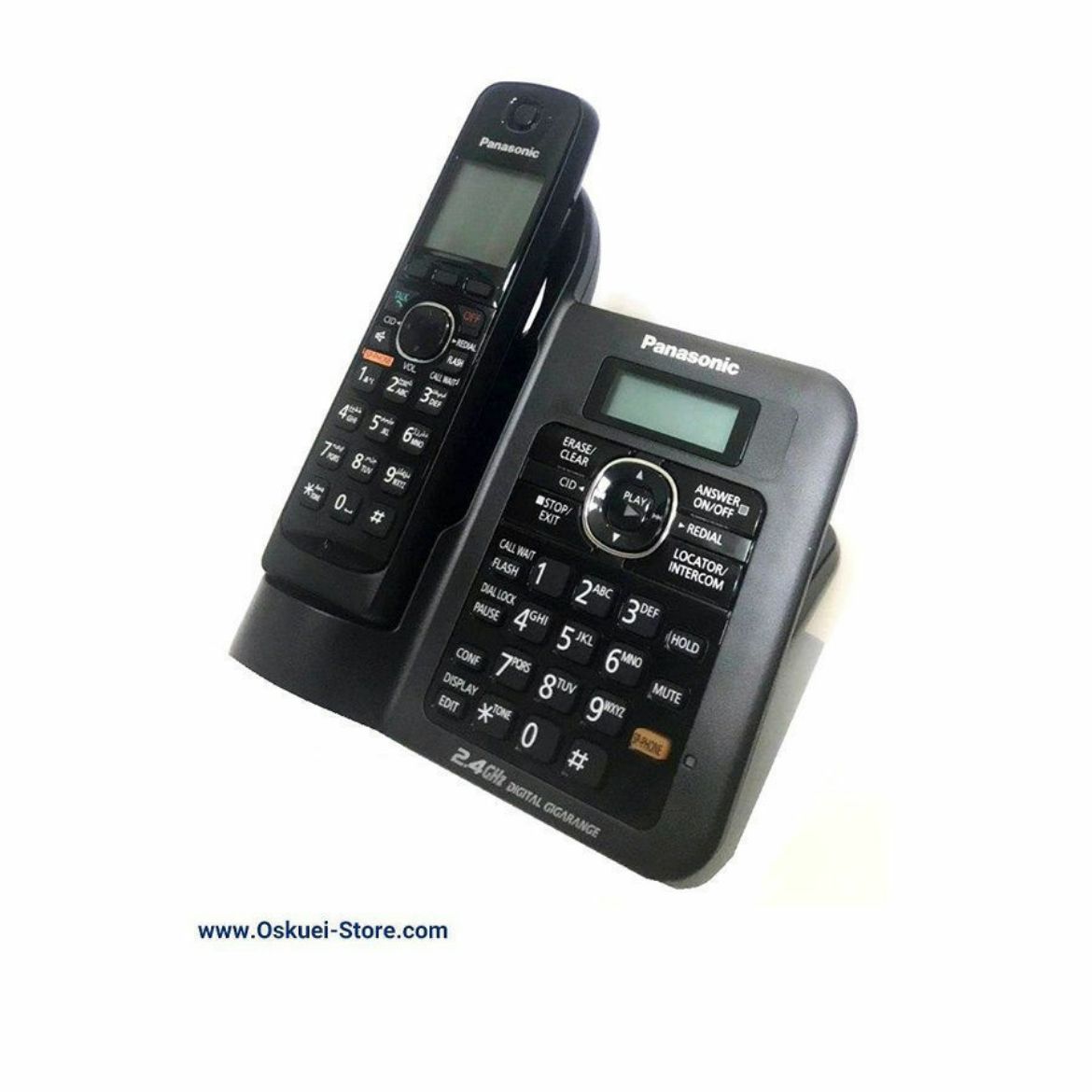 Panasonic KX-TG3821 Cordless Telephone Black Right