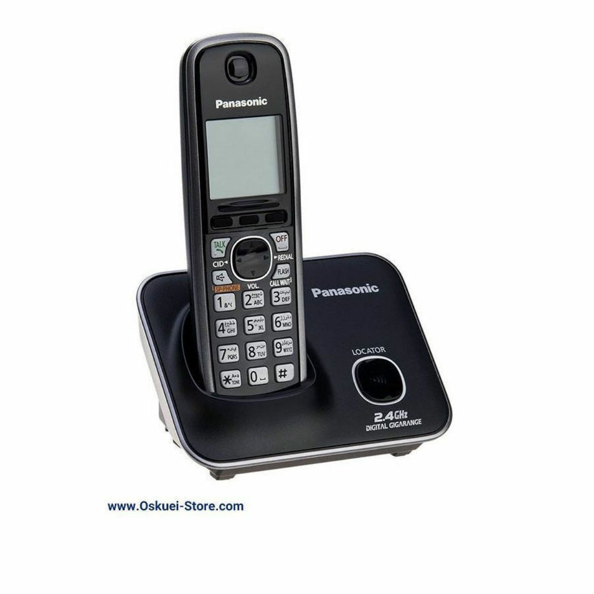 Panasonic KX-TG3711 Cordless Telephone Black Left