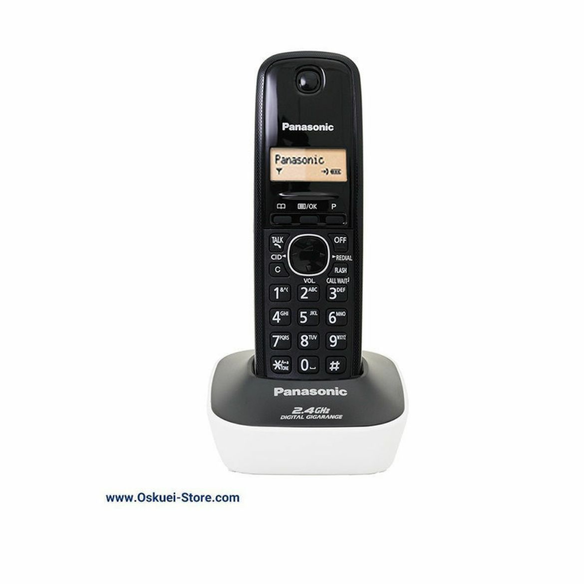Panasonic KX-TG1611 Cordless Telephone Black With White Base 