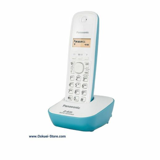 Panasonic KX-TG1611 Cordless Telephone White With Blue Base