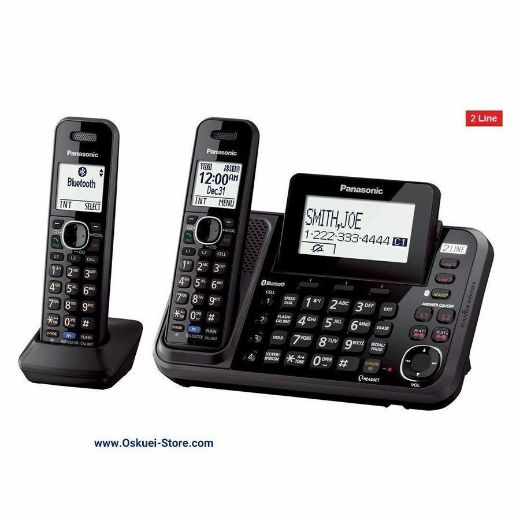 Panasonic KX-TG9542 Dual Cordless Telephones Black Right