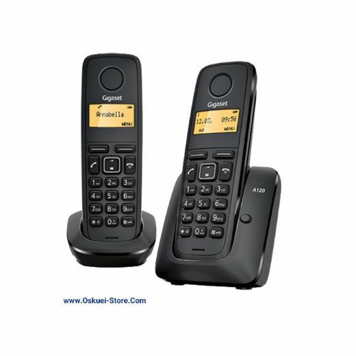Gigaset A120 Dual Cordless Telephones Black
