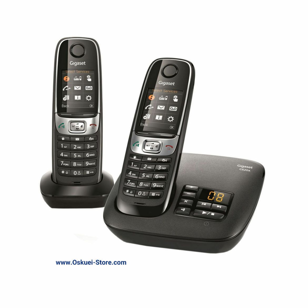  Gigaset C620 AM Dual Cordless Telephones Black