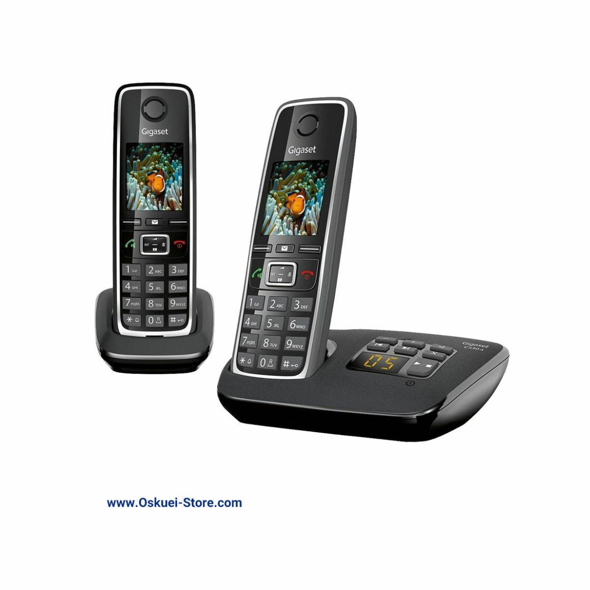 Gigaset C530 AM Dual Cordless Telephones Black