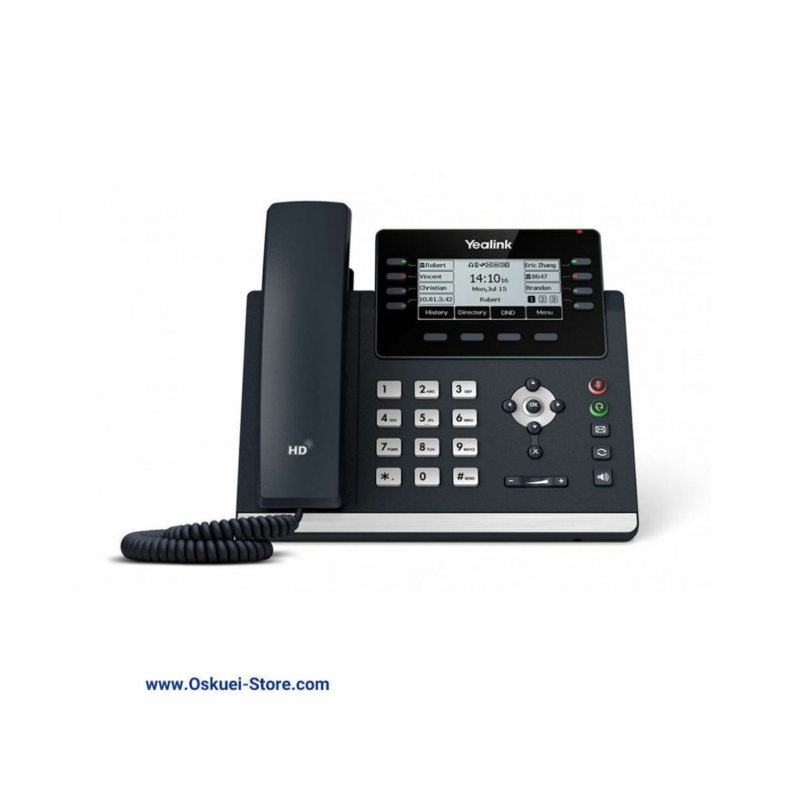 Yealink T43U VoIP SIP Telephone Black Front