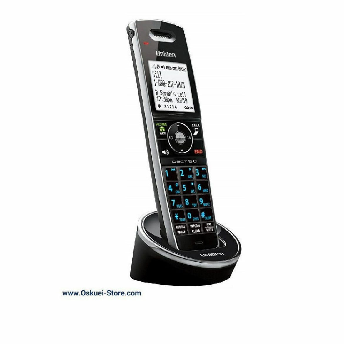 Uniden DCX320 Cordless Telephone Black Left