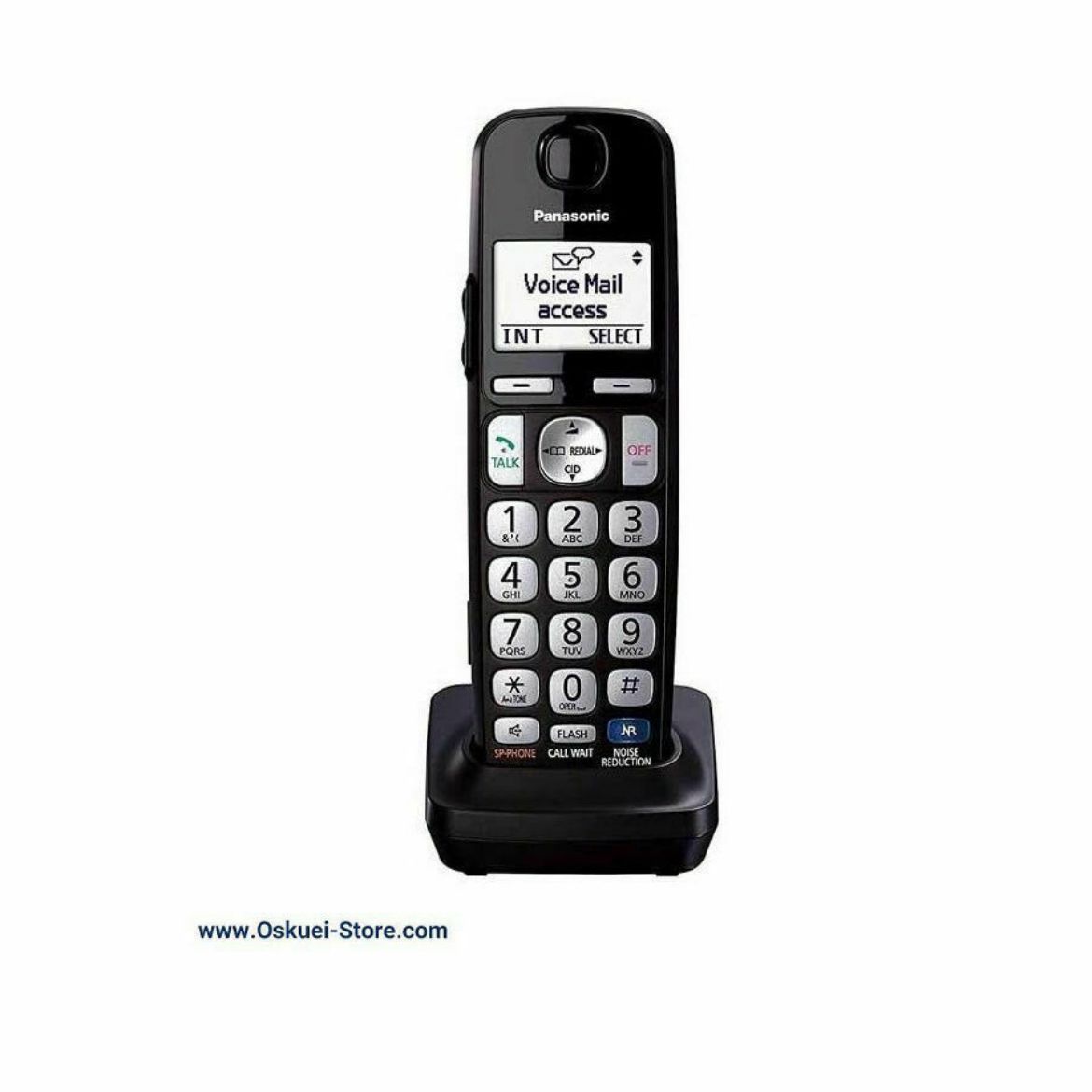 Panasonic KX-TGEA20B Cordless Telephone Black Front With Base