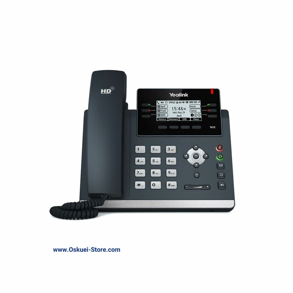 Yealink T41S VoIP SIP Telephone Black Front
