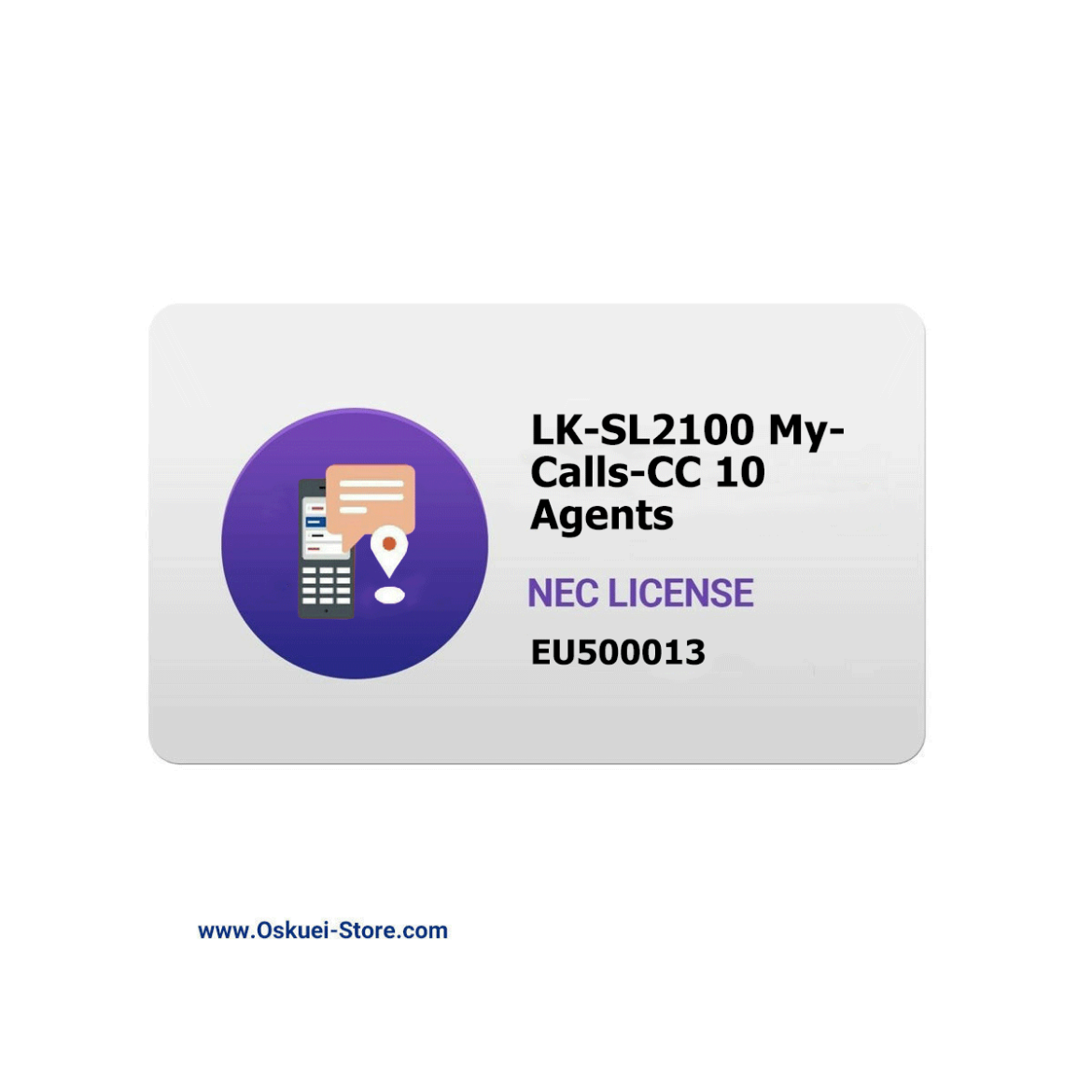 LK-SL2100 MyCalls-CC 10 Agents NEC License