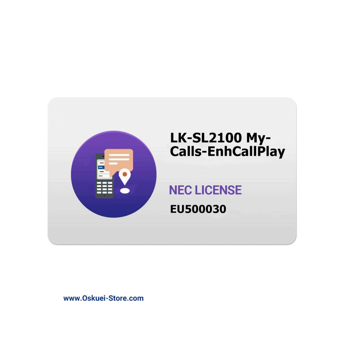 LK-SL2100 MyCalls Enhance Call Playback NEC License