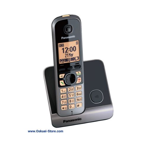 Panasonic KX-TG6711 Cordless Telephone Black Left