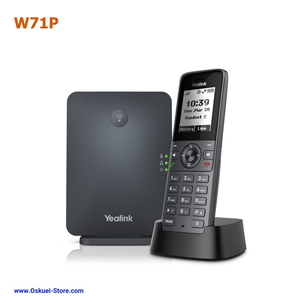 Yealink W71P DECT Phone Black Front