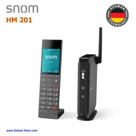 Snom HM201 VoIP SIP Dect Hospitality Hotel Black Left