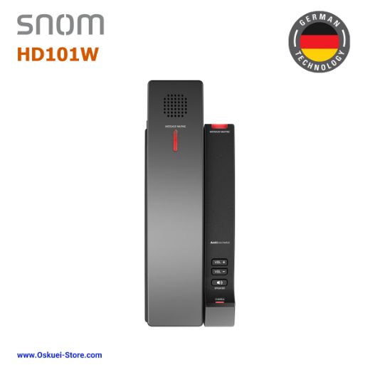 Snom HD101w VoIP SIP Hospitality Hotel Black Front
