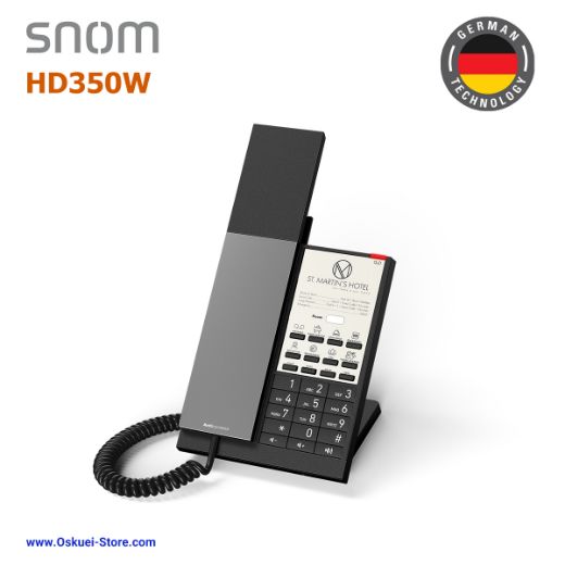 Snom HD350W VoIP SIP Hospitality Hotel Black Left