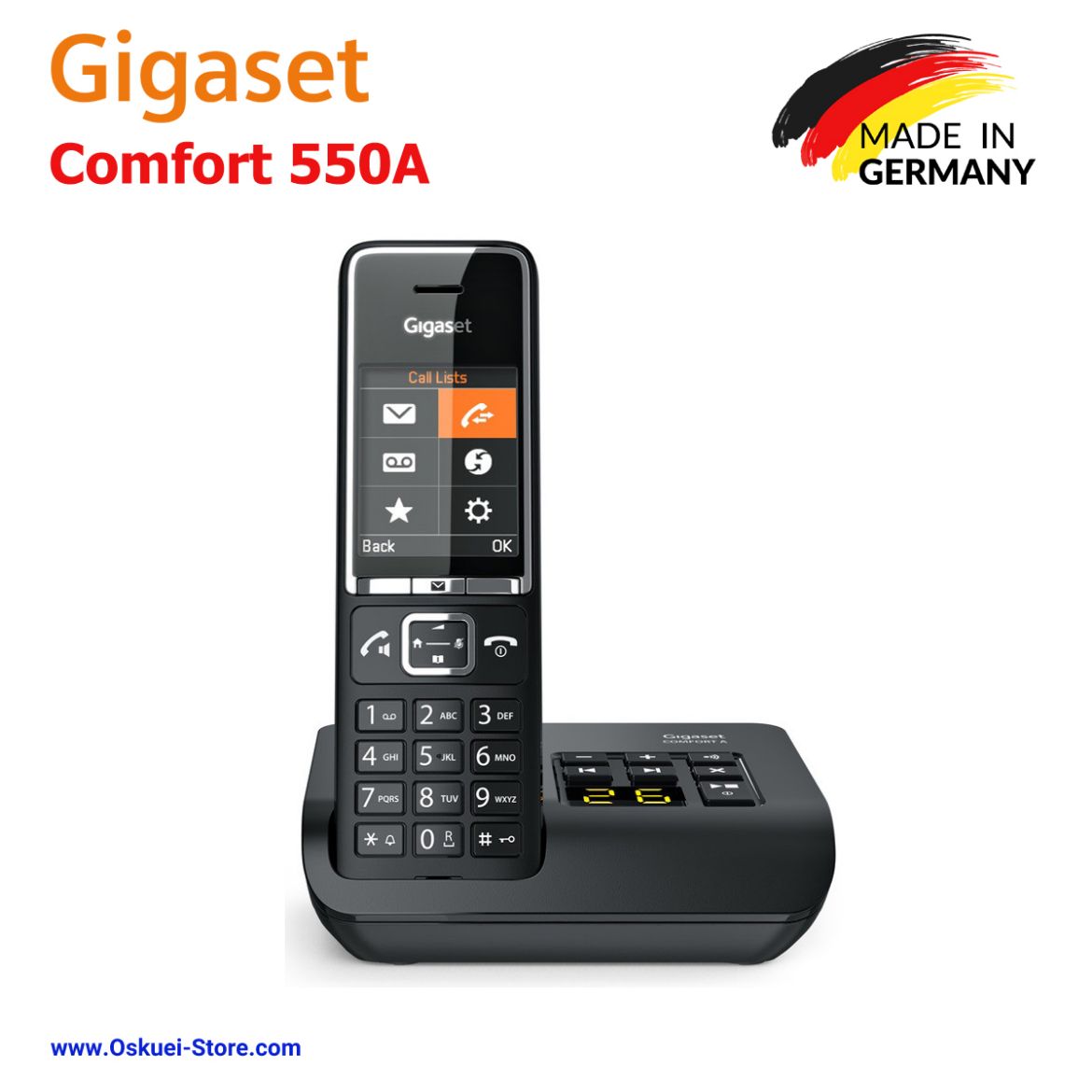 Gigaset COMFORT 550A Cordless Telephone Black