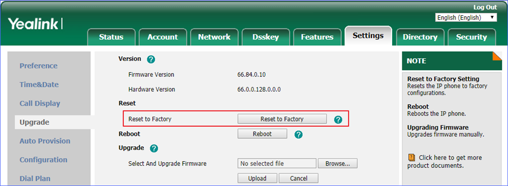 Yealink IP Phone to Factory Default settings-02